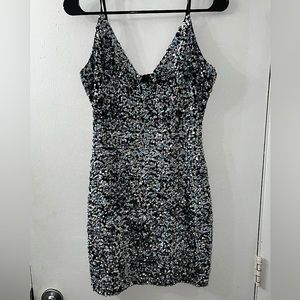 Windsor, Black Sequin Dress, Size M